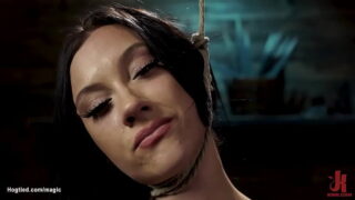 Bound slave Hot babes pussy finger fucked