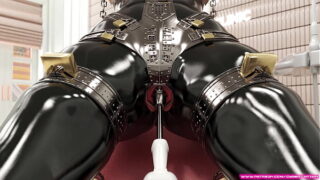 Cute Teen Captured by Dentist Fetish Metal Bondage and Latex